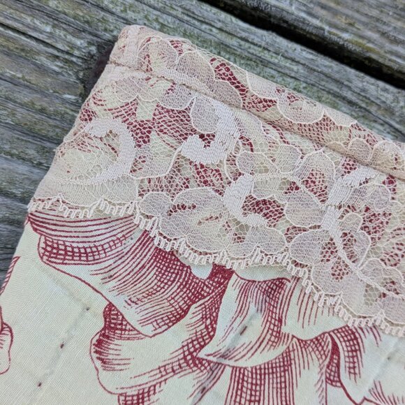 Christmas Stocking With Toile Fabric - Picture 4 of 8